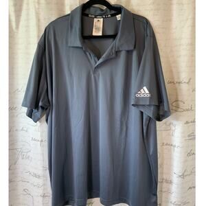 Adidas Men's 3XL Polo Shirt Bundle 2-Pack Navy Gray Golf Tennis Moisture Wicking